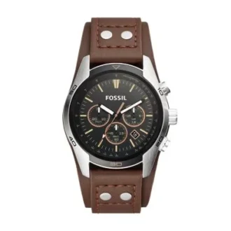 Reloj cronógrafo Coachman de cuero marrón