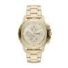Reloj cronógrafo Dean de acero inoxidable dorado