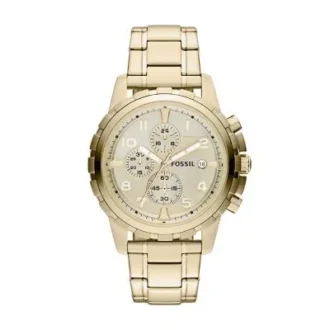 Reloj cronógrafo Dean de acero inoxidable dorado
