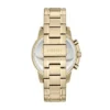 Reloj cronógrafo Dean de acero inoxidable dorado