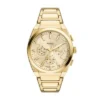 Reloj cronógrafo Everett de acero inoxidable dorado Reloj cronógrafo Everett de acero inoxidable dorado