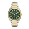 Reloj cronógrafo Everett de acero inoxidable en dos tonos