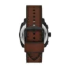 Conjunto de reloj y brazalete de cuero marrón con cronógrafo Machine