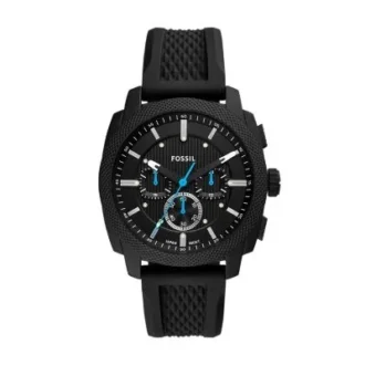 Reloj cronógrafo Machine de silicona negra
