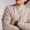 Reloj cronógrafo Machine de silicona negra