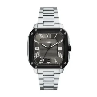 Reloj Crosby de acero inoxidable con tres agujas y fecha