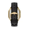 Reloj Crosby de tres agujas con correa de cuero negro