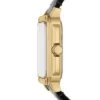 Reloj Crosby de tres agujas con correa de cuero negro