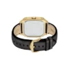 Reloj Crosby de tres agujas con correa de cuero negro