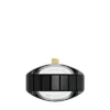 Reloj de acero inoxidable negro con dos agujas y pavé Reloj de acero inoxidable negro con dos agujas y pavé