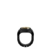 Reloj de acero inoxidable negro con dos agujas y pavé Reloj de acero inoxidable negro con dos agujas y pavé