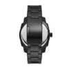 Reloj de acero inoxidable negro con tres agujas y fecha