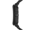 Reloj de acero inoxidable negro con tres agujas y fecha