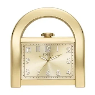 Reloj de escritorio Harwell de tres agujas en tono dorado