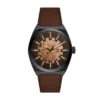 Reloj Everett automático de cuero LiteHide™ marrón oscuro Reloj Everett automático de cuero LiteHide™ marrón oscuro