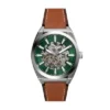 Reloj Everett automático de cuero marrón Reloj Everett automático de cuero marrón