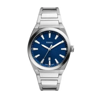 Reloj Everett de acero inoxidable con tres agujas y fecha