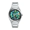 Reloj Everett de acero inoxidable con tres agujas y fecha