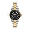 Reloj Fossil Blue Dive de acero inoxidable bicolor con tres agujas Reloj Fossil Blue Dive de acero inoxidable bicolor con tres agujas