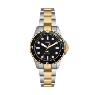 Reloj Fossil Blue Dive de acero inoxidable bicolor con tres agujas
