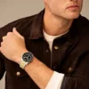 Reloj Fossil Blue Dive de acero inoxidable bicolor con tres agujas y fecha