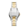 Reloj Fossil Blue Dive de acero inoxidable bicolor con tres agujas y fecha