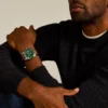 Reloj Fossil Blue Dive de tres agujas con fecha y correa de cuero LiteHide™ color tostado