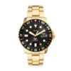 Reloj Fossil Blue GMT de acero inoxidable dorado