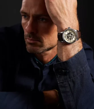 Reloj Fossil Heritage automático con correa de cuero marrón