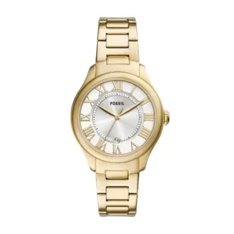 Reloj Gilmore de acero inoxidable dorado con tres agujas y fecha