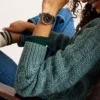 Reloj Gilmore de tres agujas con fecha, tono dorado y cerámica negra Reloj Gilmore de tres agujas con fecha, tono dorado y cerámica negra