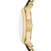 Reloj Gilmore de tres agujas con fecha, tono dorado y cerámica negra Reloj Gilmore de tres agujas con fecha, tono dorado y cerámica negra