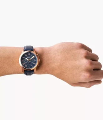Reloj Grant Chronograph Navy Leather