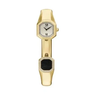 Reloj Harlow de acero inoxidable dorado con dos agujas