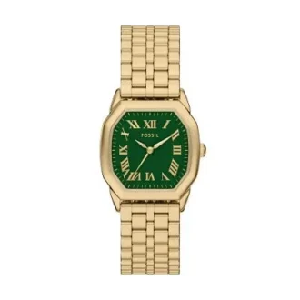 Reloj Harlow de acero inoxidable dorado con tres agujas