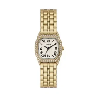 Reloj Harlow de acero inoxidable dorado con tres agujas