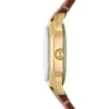Reloj Harlow de tres agujas con correa de cuero marrón medio Reloj Harlow de tres agujas con correa de cuero marrón medio