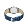 Reloj Harlow de tres agujas con correa de piel de cocodrilo azul marino