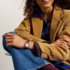 Reloj Harlow de tres agujas con correa de piel de cocodrilo burdeos Reloj Harlow de tres agujas con correa de piel de cocodrilo burdeos