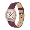 Reloj Harlow de tres agujas con correa de piel de cocodrilo burdeos Reloj Harlow de tres agujas con correa de piel de cocodrilo burdeos