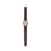 Reloj Harlow de tres agujas con correa de piel de cocodrilo marrón Reloj Harlow de tres agujas con correa de piel de cocodrilo marrón