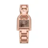 Reloj Harwell de acero inoxidable en tono oro rosa con tres agujas