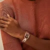 Reloj Harwell de acero inoxidable en tono oro rosa con tres agujas