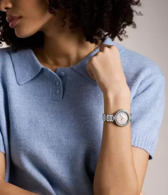 Reloj Karli de tres agujas en tono plateado Reloj Karli de tres agujas en tono plateado