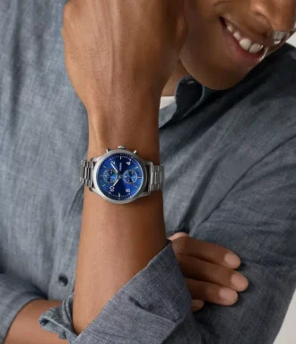 Reloj multifunción Bennett de acero inoxidable color cañón Reloj multifunción Bennett de acero inoxidable color cañón