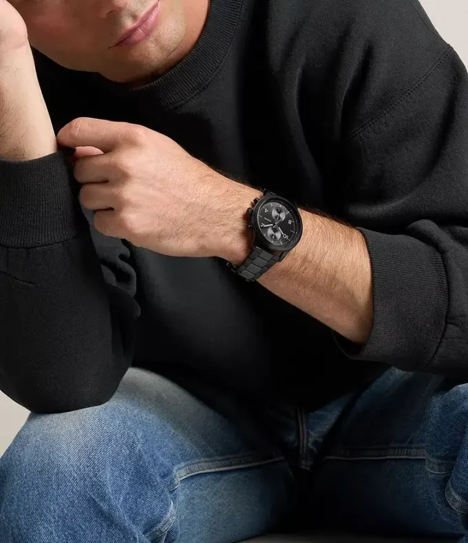 Reloj multifunción Bennett de acero inoxidable negro Reloj multifunción Bennett de acero inoxidable negro