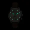 Reloj multifunción Bennett de cuero marrón Reloj multifunción Bennett de cuero marrón