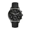 Reloj multifunción Bennett de cuero negro Reloj multifunción Bennett de cuero negro