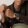 Reloj multifunción Bennett de cuero negro Reloj multifunción Bennett de cuero negro