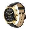 Reloj multifunción Bennett de cuero negro Reloj multifunción Bennett de cuero negro